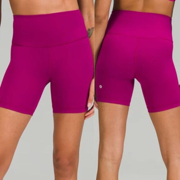 Lululemon Wunder Train High-Rise Short 6" in Magenta Purple - Picture 1 of 1